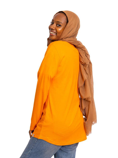 Orange Peel Printed Long - Sleeve Design 15 - Khotwh